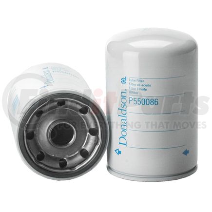 P550086 by DONALDSON - Engine Oil Filter - 6.57 in., Full-Flow Type, Spin-On Style, Cellulose Media Type, with Bypass Valve