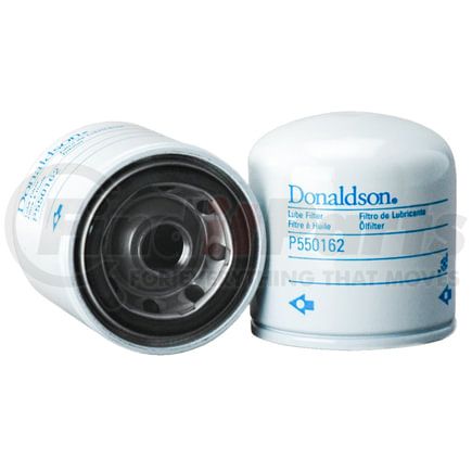 P550162 by DONALDSON - Engine Oil Filter - 3.39 in., Full-Flow Type, Spin-On Style, Cellulose Media Type, with Bypass Valve