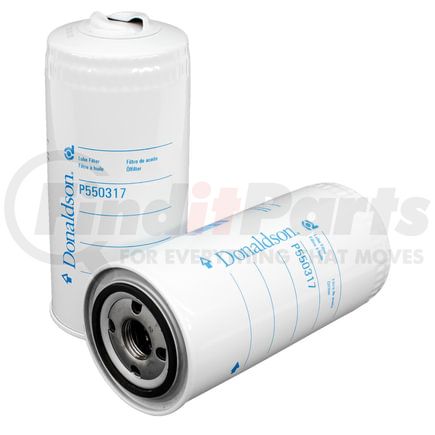 P550317 by DONALDSON - Engine Oil Filter - 8.31 in., Full-Flow Type, Spin-On Style, Cellulose Media Type, with Bypass Valve