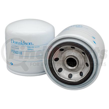 P550318 by DONALDSON - Engine Oil Filter - 3.66 in., Full-Flow Type, Spin-On Style, Cellulose Media Type, with Bypass Valve