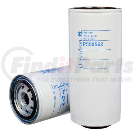 P550562 by DONALDSON - Engine Oil Filter - 8.31 in., Full-Flow Type, Spin-On Style, with Bypass Valve