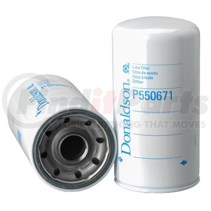 P550671 by DONALDSON - Engine Oil Filter - 8.94 in., Full-Flow Type, Spin-On Style, Cellulose Media Type