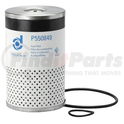 P550849 by DONALDSON - Fuel Water Separator Filter - 7.03 in. Overall length, Water Separator Type, Cartridge Style, Cellulose, Meltblown Media Type