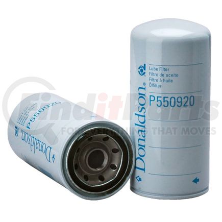 P550920 by DONALDSON - Engine Oil Filter - 7.87 in., Full-Flow Type, Spin-On Style, Cellulose Media Type, with Bypass Valve