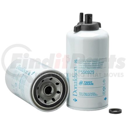 P550929 by DONALDSON - Twist&Drain Fuel Filter - 8.00" Water Separator Type, Spin-On Style, Synteq Media Type