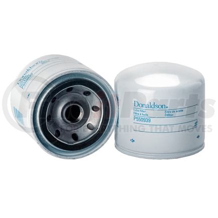 P550939 by DONALDSON - Engine Oil Filter - 3.39 in., Full-Flow Type, Spin-On Style, Cellulose Media Type, with Bypass Valve