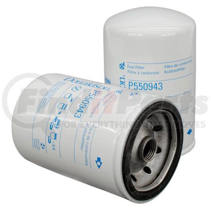 P550943 by DONALDSON - Fuel Filter - 4.72 in., Secondary Type, Spin-On Style, Cellulose Media Type