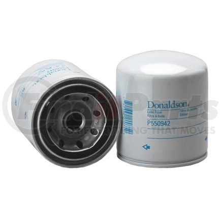 P550942 by DONALDSON - Engine Oil Filter - 4.21 in., Full-Flow Type, Spin-On Style, Cellulose Media Type, with Bypass Valve