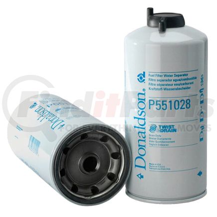 P551028 by DONALDSON - Fuel Filter - 9.59" Water Separator Type, Spin-On Style, Cellulose Media Type