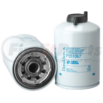 P551067 by DONALDSON - Fuel Filter - 6.81" Water Separator Type, Spin-On Style