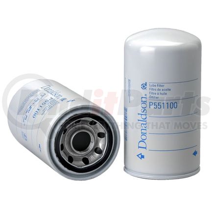 P551100 by DONALDSON - Engine Oil Filter - 6.61 in., Full-Flow Type, Spin-On Style, Cellulose Media Type