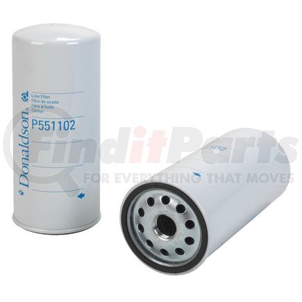 P551102 by DONALDSON - Engine Oil Filter - 10.08 in., Full-Flow Type, Spin-On Style, Cellulose Media Type, with Bypass Valve