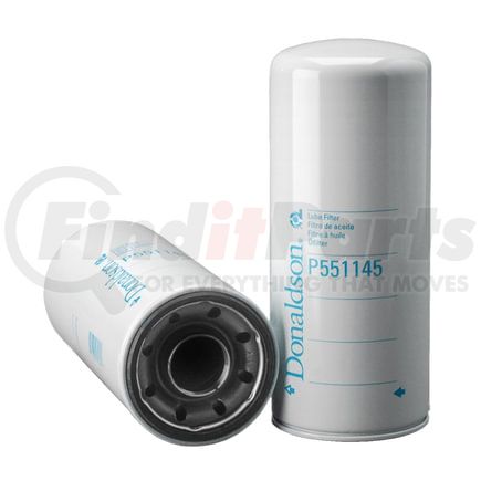 P551145 by DONALDSON - Engine Oil Filter - 11.26 in., Full-Flow Type, Spin-On Style, Synthetic Media Type, with Bypass Valve