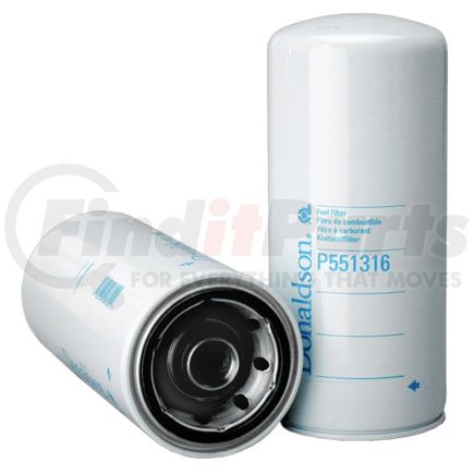 P551316 by DONALDSON - Fuel Filter - 12.13 in., Spin-On Style, Cellulose Media Type