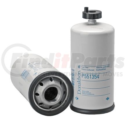 P551354 by DONALDSON - Fuel Water Separator Filter - 8.01 in., Water Separator Type, Spin-On Style