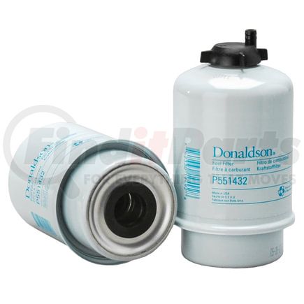 P551432 by DONALDSON - Fuel Filter - 6.07" Water Separator Type, Cartridge Style, Cellulose, Silicone Media Type