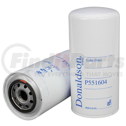 P551604 by DONALDSON - Engine Oil Filter - 9.13 in., Full-Flow Type, Spin-On Style, Cellulose Media Type, with Bypass Valve