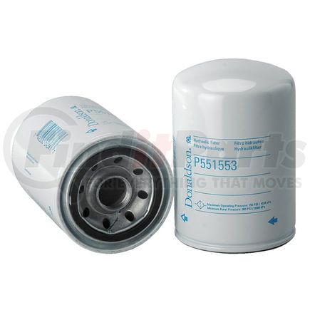 P551553 by DONALDSON - Hydraulic Filter - 5.35 in., Spin-On Style, Cellulose Media Type