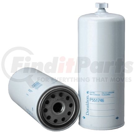 P551746 by DONALDSON - Fuel Water Separator Filter - 11.31 in., Water Separator Type, Spin-On Style