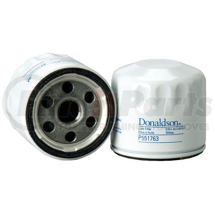 P551763 by DONALDSON - Engine Oil Filter - 2.64 in., Full-Flow Type, Spin-On Style, with Bypass Valve