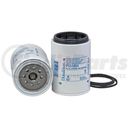 P551854 by DONALDSON - Fuel Water Separator Filter - 6.11 in. Overall length, Water Separator Type, Spin-On Style, Meltblown Media Type