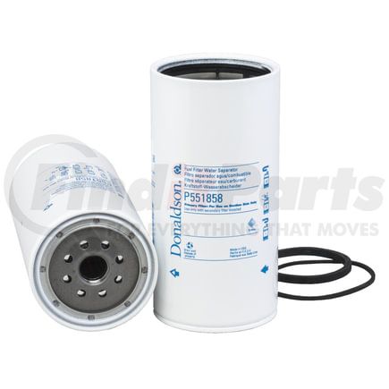 P551858 by DONALDSON - Fuel Water Separator Filter - 8.54 in., Primary Type, Spin-On Style, Meltblown Media Type