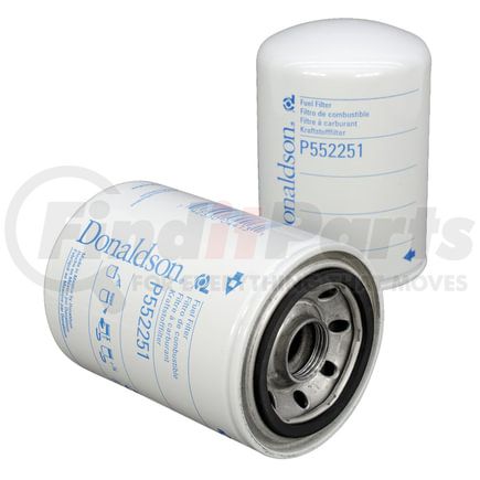 P552251 by DONALDSON - Fuel Filter - 5.35 in., Spin-On Style, Cellulose Media Type