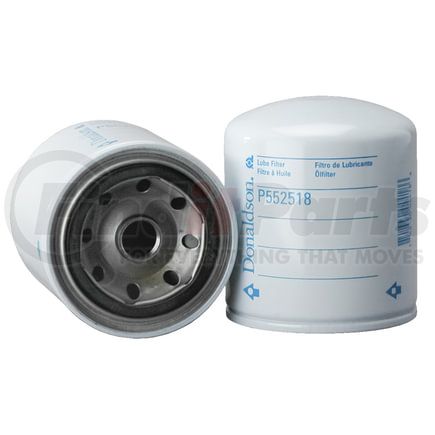 P552518 by DONALDSON - Engine Oil Filter - 4.21 in., Full-Flow Type, Spin-On Style, Cellulose Media Type, with Bypass Valve