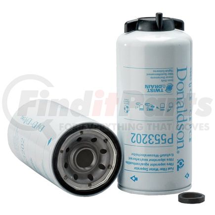 P553202 by DONALDSON - Fuel Water Separator Filter - 8.64 in., Water Separator Type, Spin-On Style