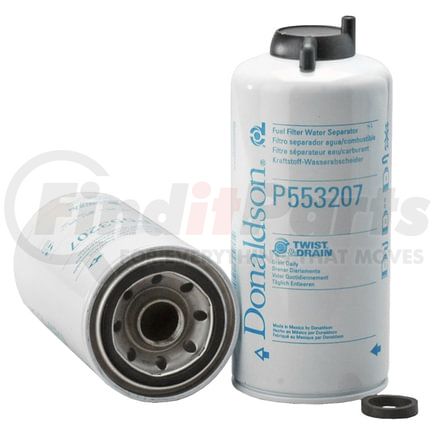 P553207 by DONALDSON - Fuel Filter - 8.63" Water Separator Type, Spin-On Style, Cellulose Media Type