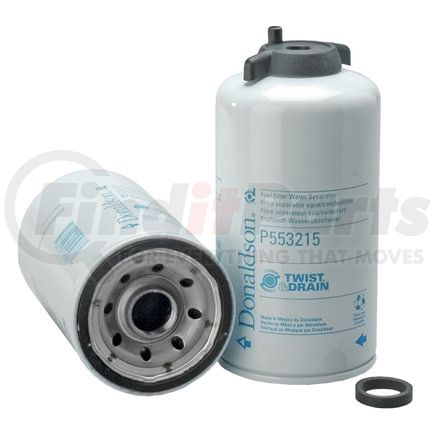 P553215 by DONALDSON - Twist&Drain Fuel Filter - 7.61" Water Separator Type, Spin-On Style, Cellulose Media Type