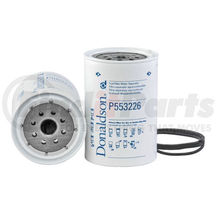 P553226 by DONALDSON - Fuel Water Separator Filter - 6.23 in., Water Separator Type, Spin-On with Bowl Thread Style