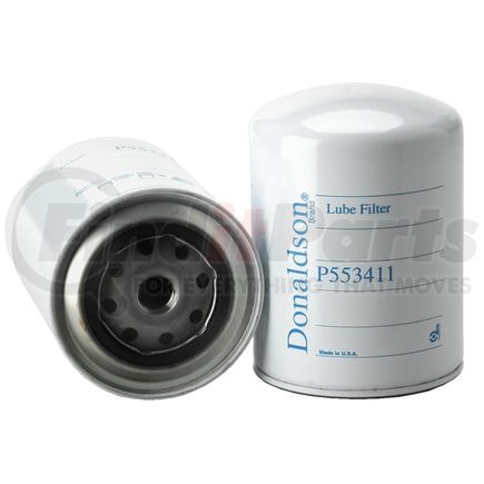 P553411 by DONALDSON - Engine Oil Filter - 5.83 in., Full-Flow Type, Spin-On Style, Cellulose Media Type, with Bypass Valve