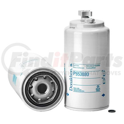 P553880 by DONALDSON - Fuel Water Separator Filter - 7.95 in., Water Separator Type, Spin-On Style