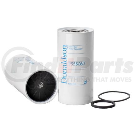 P555060 by DONALDSON - Fuel Water Separator Filter - 8.57 in., Water Separator Type, Spin-On Style, Cellulose Media Type