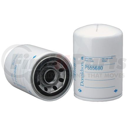 P555680 by DONALDSON - Engine Oil Filter - 5.35 in., Full-Flow Type, Spin-On Style, Cellulose Media Type, with Bypass Valve