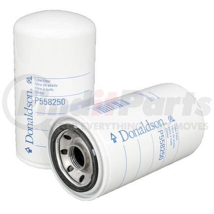 P558250 by DONALDSON - Engine Oil Filter - 6.77 in., Full-Flow Type, Spin-On Style, Cellulose Media Type, with Bypass Valve