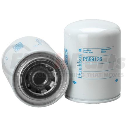 P559126 by DONALDSON - Engine Oil Filter - 5.79 in., Full-Flow Type, Spin-On Style, Cellulose Media Type, with Bypass Valve