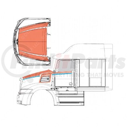 22-74697-002 by FREIGHTLINER - Multi-Purpose Decal - Vinyl, Hood And Air Inlet