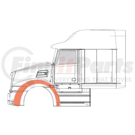 22-74697-018 by FREIGHTLINER - Fender Decal - Vinyl