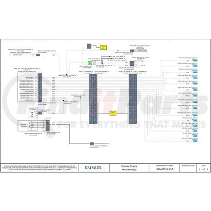 S70-00035-452 by FREIGHTLINER - Sleeper Wiring Harness - Floor, WS47, 10/OBD16/GHG17