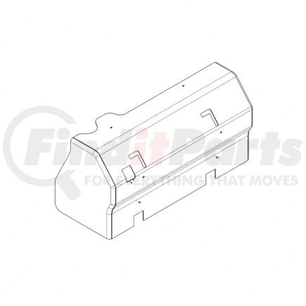 A06-96531-003 by FREIGHTLINER - Exhaust After-Treatment Devices Assembly - Shield, Set Forward Axle, Plain, Bend Radar