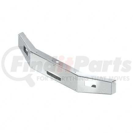 A21-28293-015 by FREIGHTLINER - Bumper - 14 Inch Logger, Sweptback, Raised, Chromed