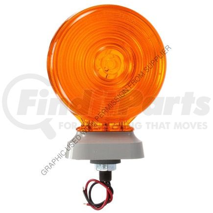 SIG 3853AA by FREIGHTLINER - Turn Signal Light - Stat, Dual Face, Knock Down, Incan., Yellow, 1 Bulb