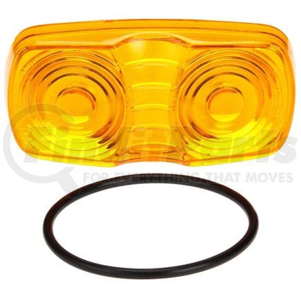 SIG 9006A by FREIGHTLINER - Marker Light Lens - Oval, Yellow, Acrylic, Snap - Fit