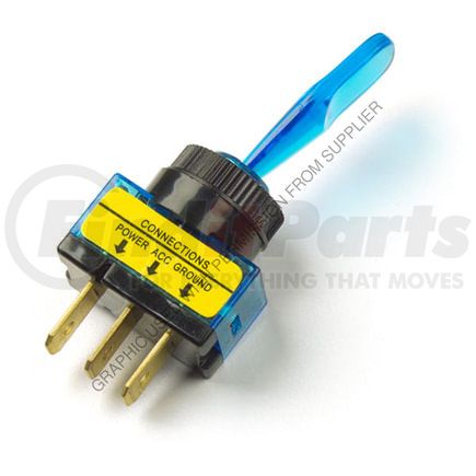 GRO 82 1908 by FREIGHTLINER - Toggle Switch - I/O Glow, 20 Amp, Blue