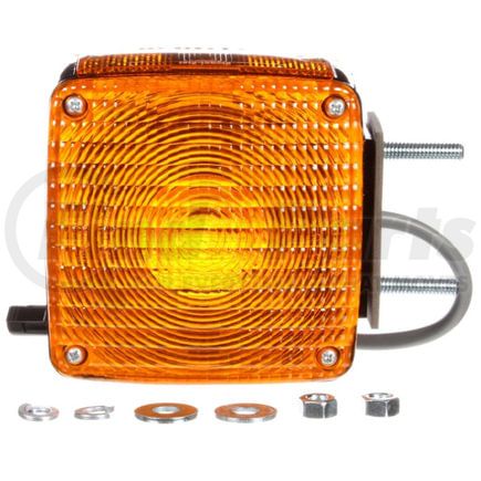 SIG 4805AAY115 by FREIGHTLINER - Turn Signal Light - Stat, Dual Face, Vertical Mount, Incan., Yellow Square