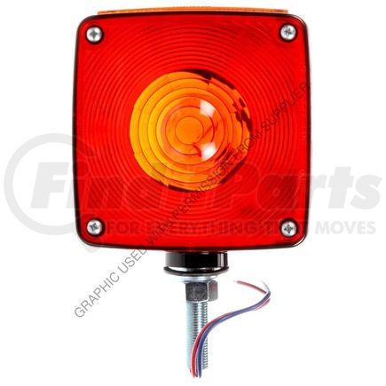 SIG 4810 by FREIGHTLINER - Turn Signal Light Assembly - Dual Face, Horizontal Mount, Incan., Red/Yellow