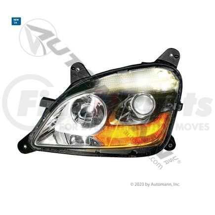 564*750113C by AUTOMANN - Driver Side (LH) Projector Headlight, Clear/Plastic Lens, for Peterbilt 579 Trucks