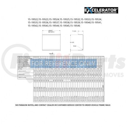 15-19535-520 by FREIGHTLINER - Frame Rail - 3/8 Inch x 10-3/4 Inch